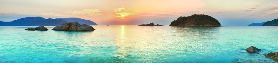 Картина на холсте Лазурное море на закате, арт hd0362901