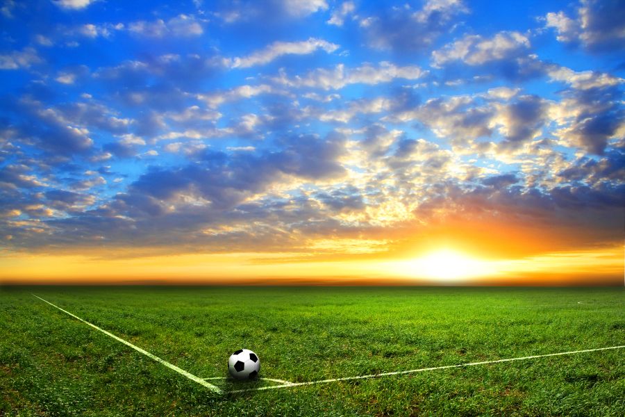 Картина на холсте Мяч, поле, солнце, арт hd0559201