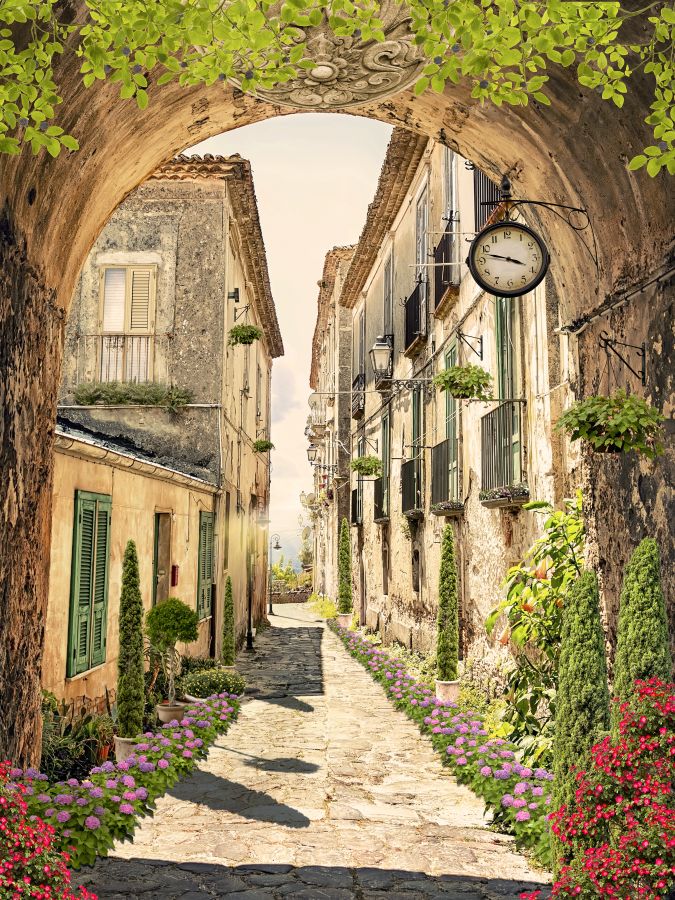 Картина на холсте Узкая улочка в Провансе, арт hd0878301