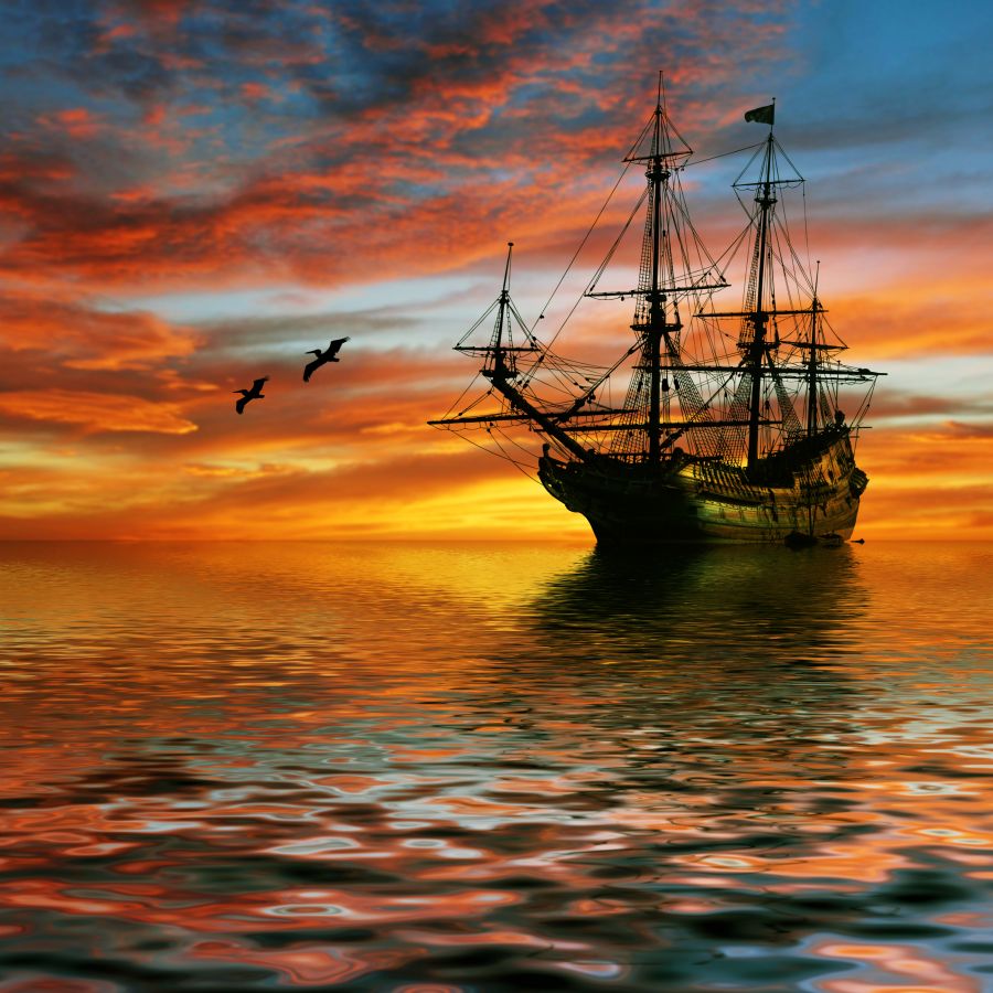 Картина на холсте Буйство красок в океане, арт hd1312601