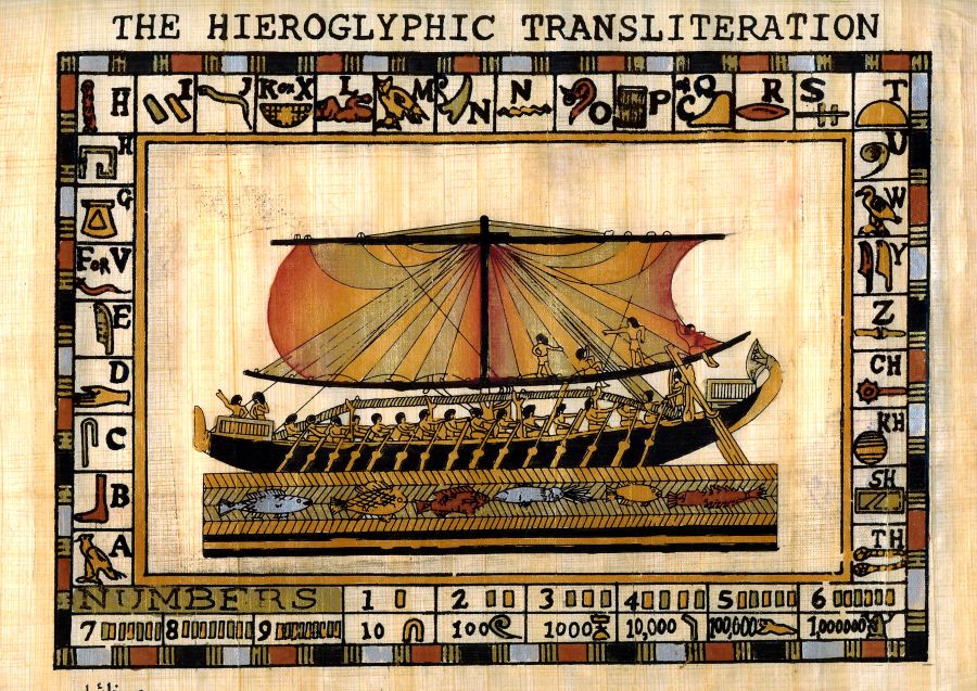 Картина на холсте египетский папирус, арт hd1265601