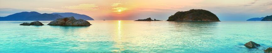 Картина на холсте Лазурное море на закате, арт hd0362901