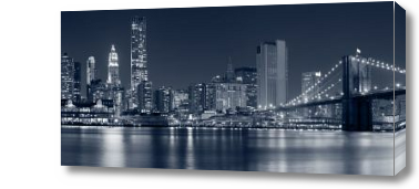 Картина Черно белая панорама Нью-Йорка
