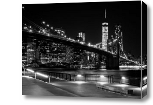 Картина Черно белый Бруклинский мост