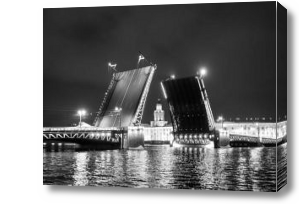 Картина Дворцовый мост ночью