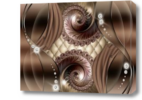 Картина 3D Абстракция в коричневом цвете